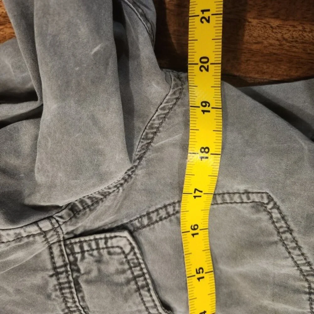 Talula Aritzia Grey Cotton Utility Field Jacket Hooded‎ Military Parka Medium